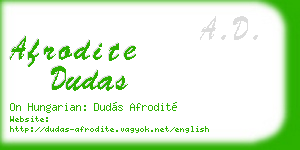 afrodite dudas business card